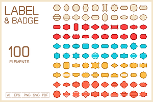 Label Badge and Premium Banners Set