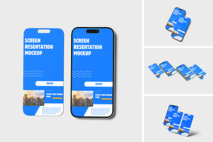 Iphone Screen Mockup, an iPhone Mockup by Afif_studio