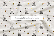 Honey Bears Patterns & Clipart, an Animal Illustration by GoldmoonUA (Thumbnail 5 of 5)
