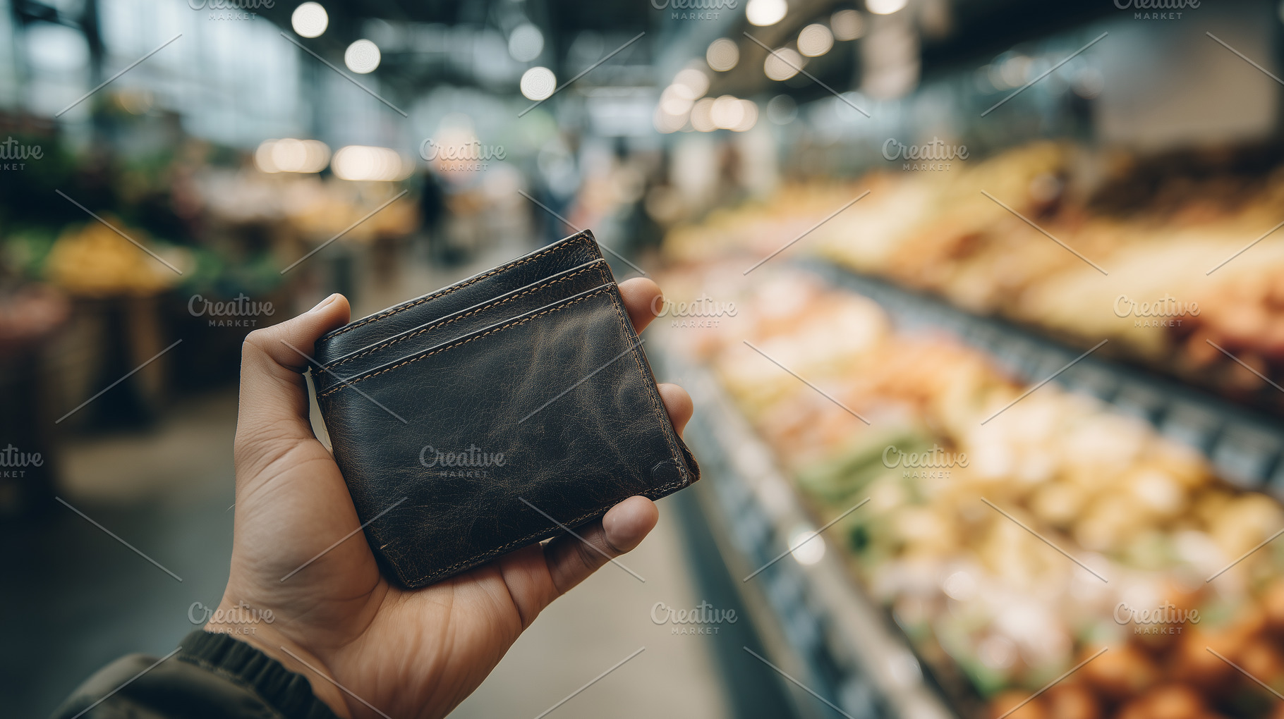 Person holding empty wallet in front, a Food & Drink Photo by MistyDay