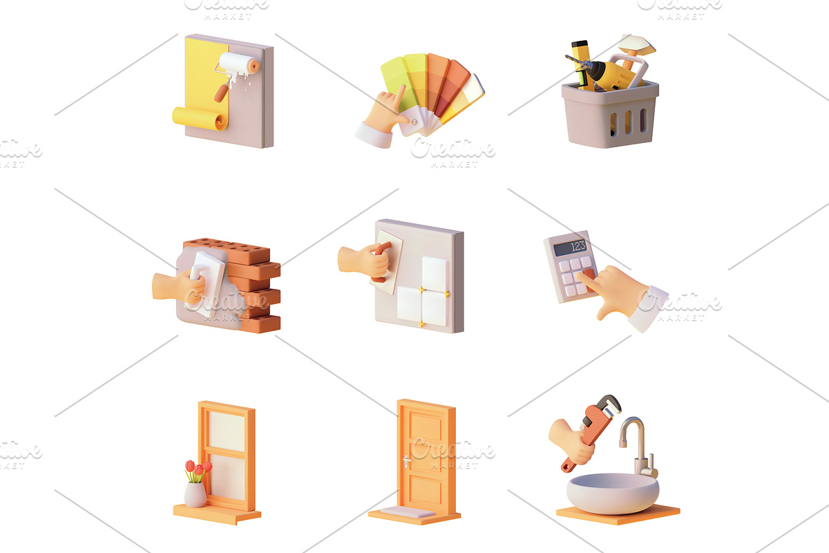 Vector construction icons, an Illustration by tele52