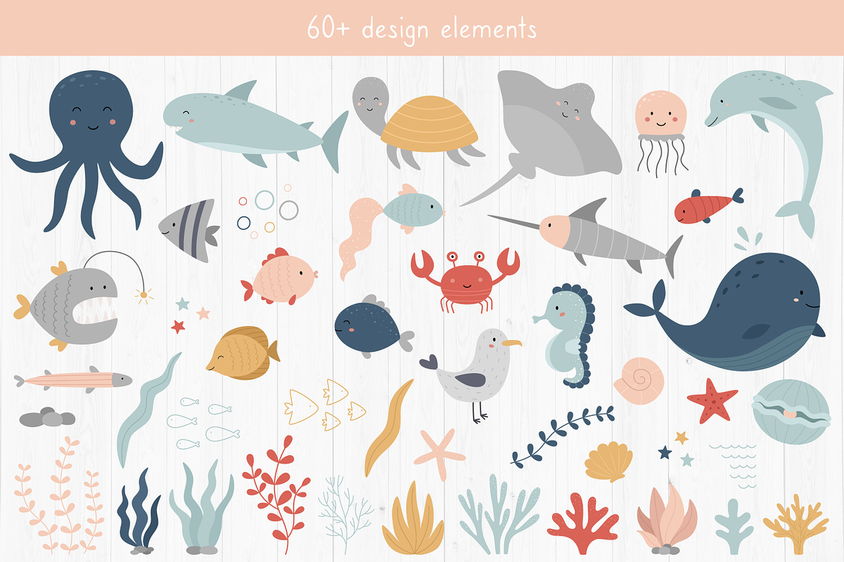 Big Adventure. Sea Vector Collection, an Illustration by Guvi-Design (Photo 2 of 9)