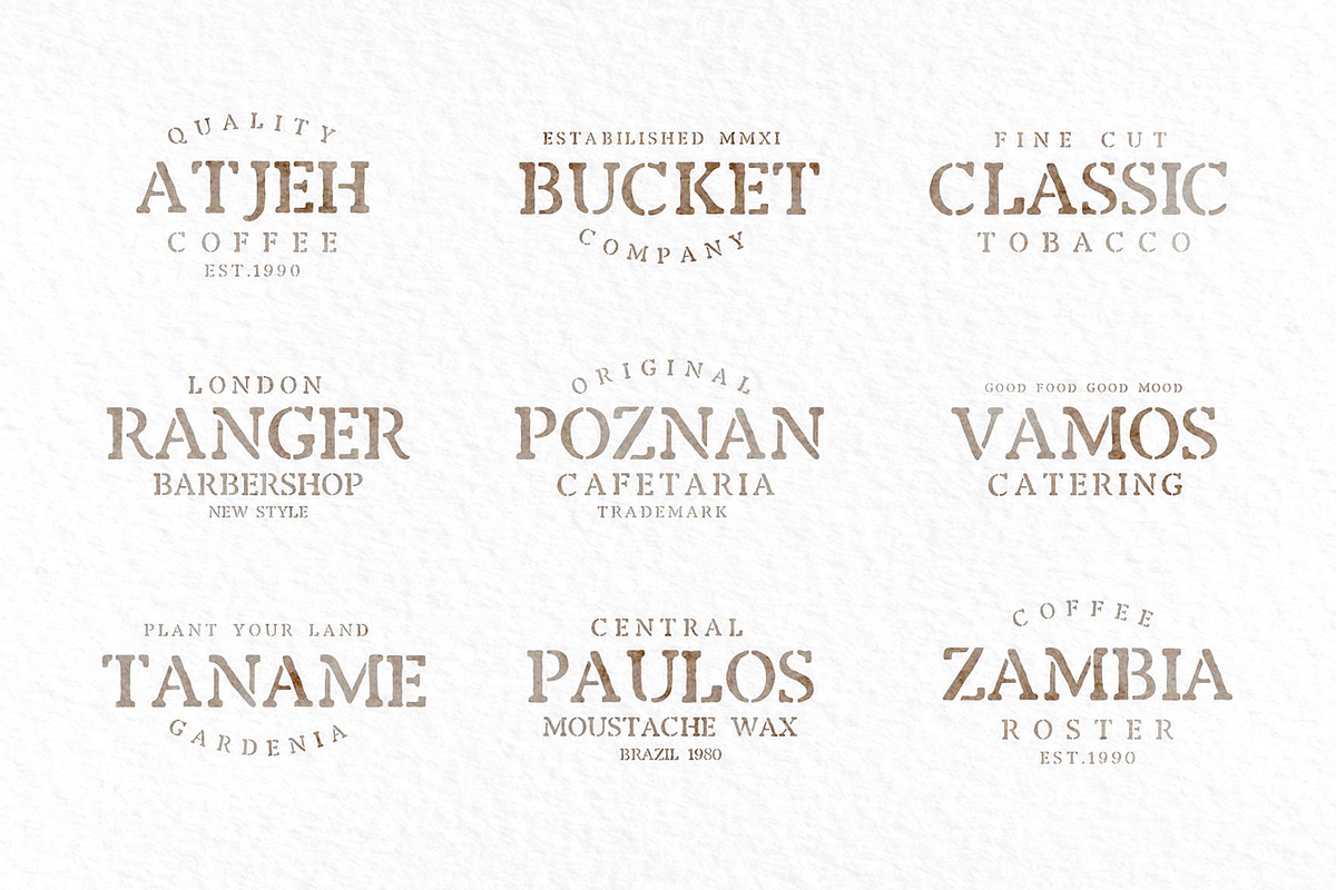 Braunstein Stencil Font, a Serif Font by Type Colony (Photo 4 of 6)