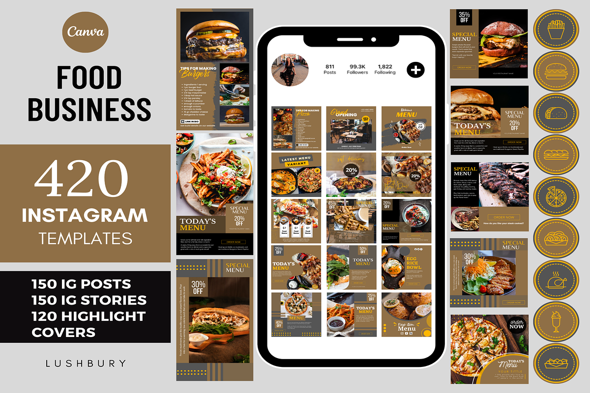 Animated Food Restaurant Template, a Social Media Template by LushBury (Photo 1 of 8)