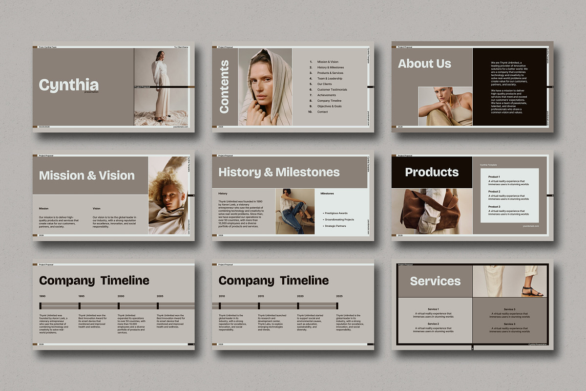 Cynthia Project Proposal Template, a Presentation Template by SlideStation (Photo 3 of 5)