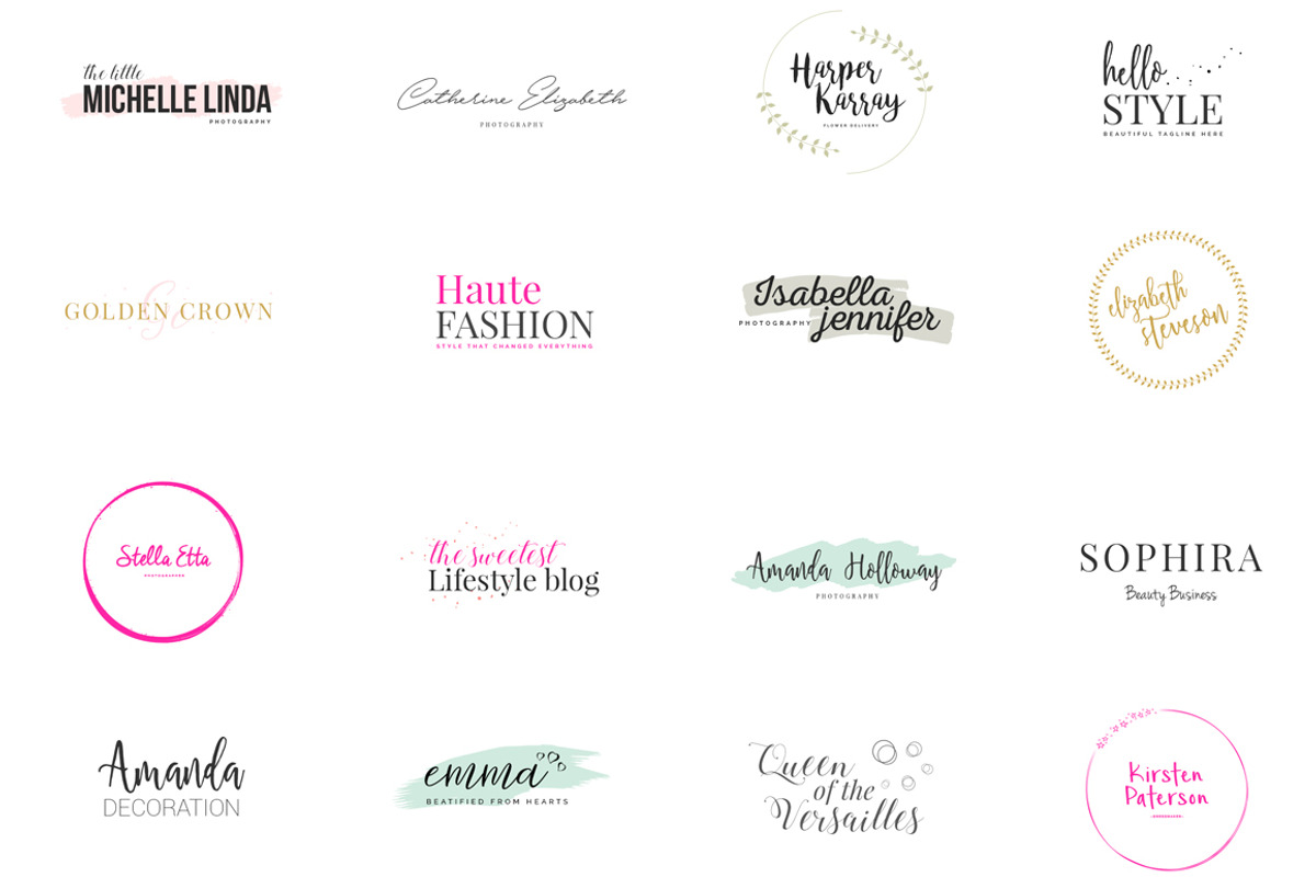 Girlboss Premade Branding Logos, a Branding & Logo Template by SNIPESCIENTIST (Photo 6 of 21)