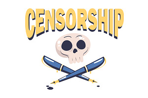 Prohibition of Independent Media, an Illustration by TopVectors