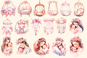 Rosy world, Boho Baby girl 133 PNG, a Decorative Illustration by Hello My Print (Thumbnail 3 of 10)