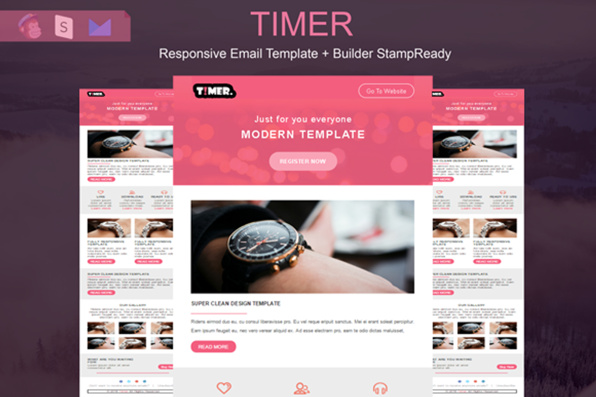 Timer - Responsive Email + Builder, an Email Template by BAZAR
