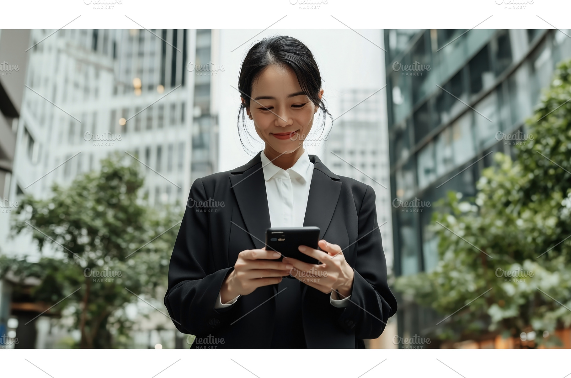 Asian businesswoman using a, a Person Photo by Sergey Kotenev