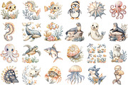 Cute Sea Animals Clipart, an Illustration by Sublimation Artist (Thumbnail 2 of 6)