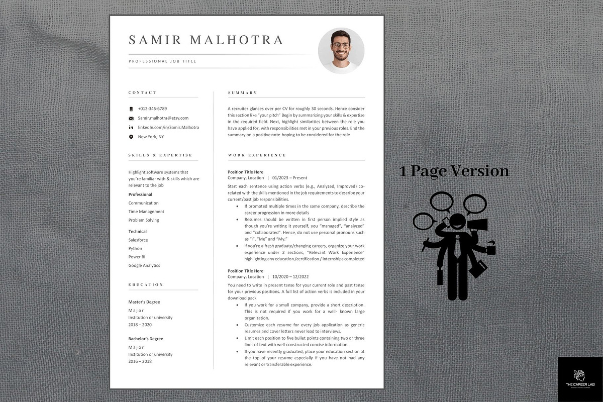 Resume/CV Modern Digital Template, a Resume Template by The Career Lab (Photo 3 of 10)