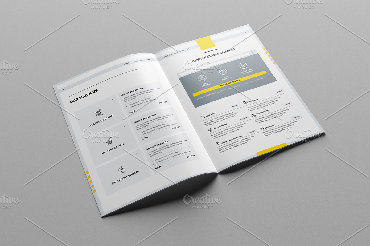 Proposal Template A4 / US Letter, a Stationery Template by Mastergfx (Photo 8 of 22)