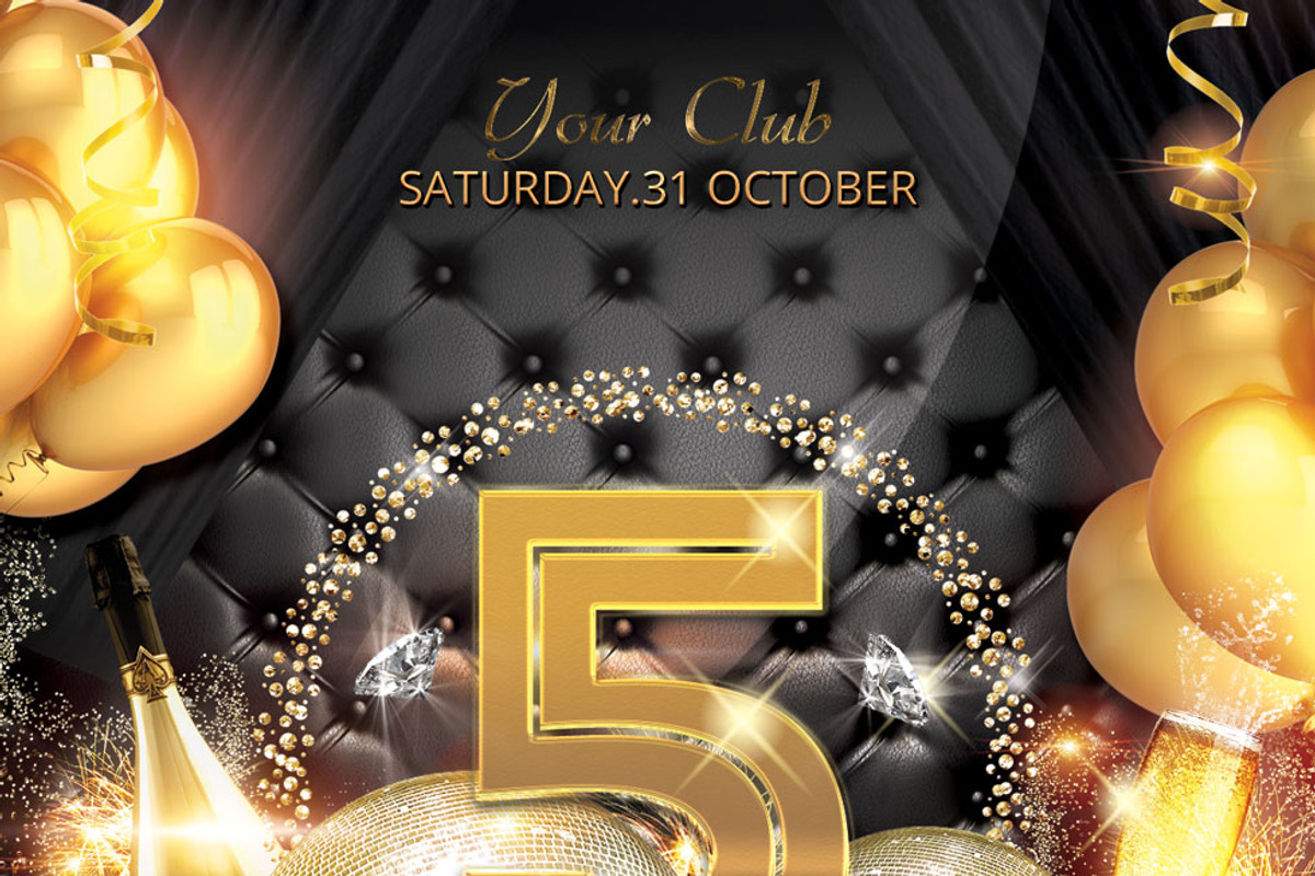 Anniversary And Birthday Party Flyer, a Flyer Template by Artolus (Photo 4 of 4)