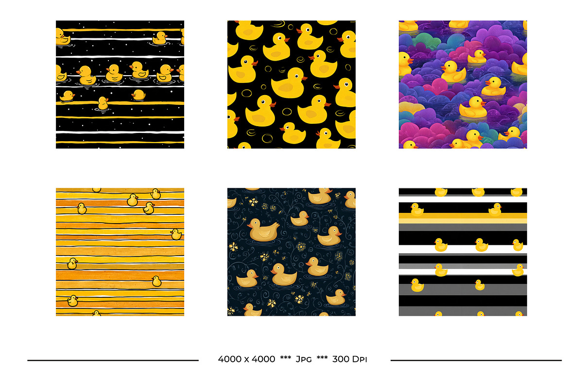 Rubber Duckies Retro Art Patterns, a Pattern Graphic by karenfoleyphoto (Photo 12 of 15)
