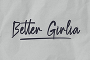 Better Girlia Handwriting Font, a Handwritten Font by NTC Graphic (Thumbnail 1 of 9)