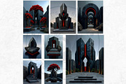 The Red Silence Cliparts, a Decorative Illustration by ThatsDesignArt (Thumbnail 10 of 17)