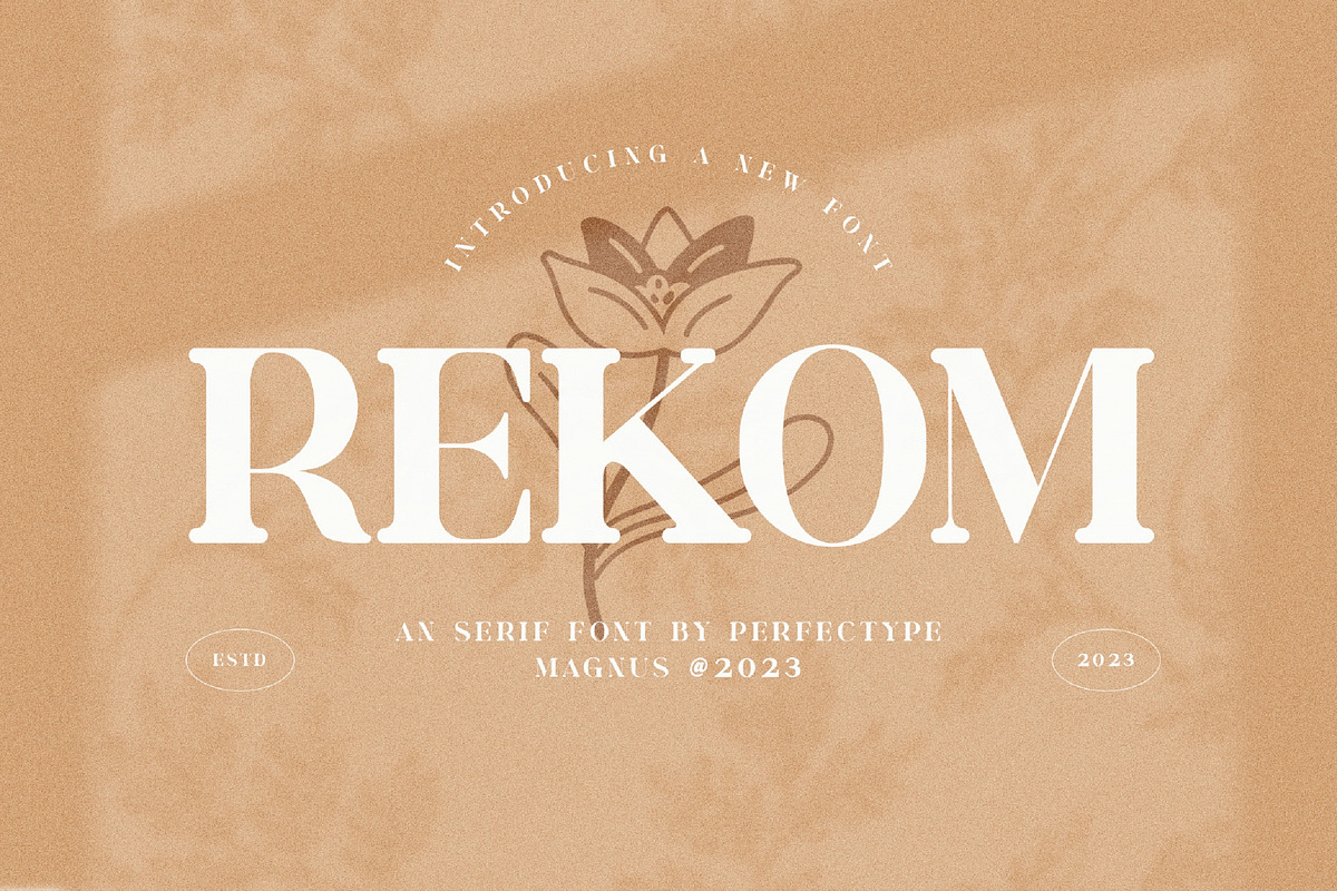 Rekom  Elegant Serif Font Typeface, a Serif Font by Perfectype (Photo 1 of 10)