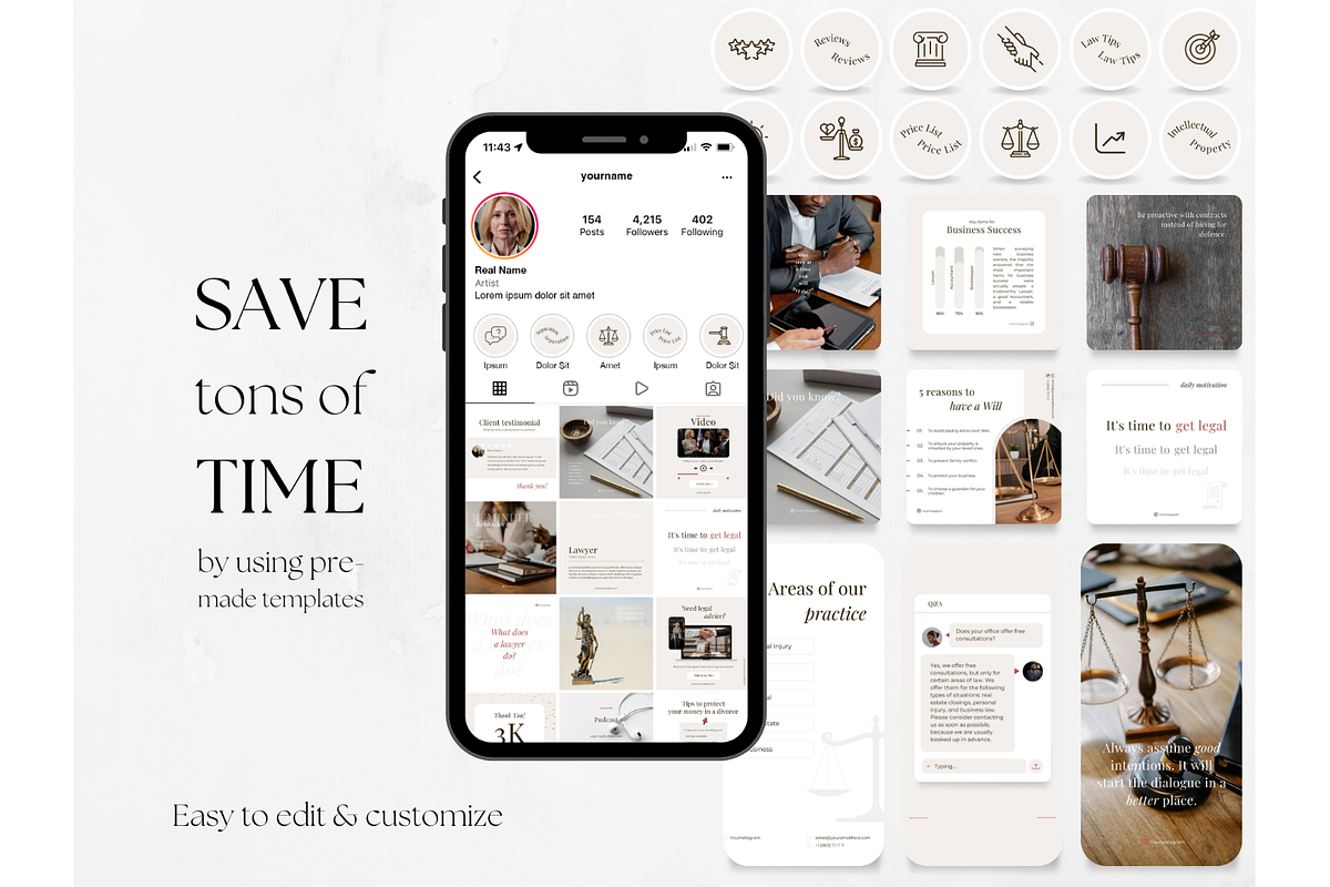 200 Lawyer Social Media BUNDLE, a Social Media Template by PatternLab. (Photo 6 of 10)