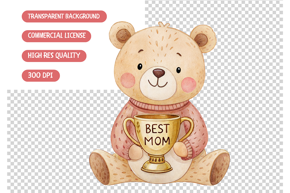 Lovely Mommies Clipart Bundle, an Animal Illustration by TatiMockup (Photo 5 of 5)