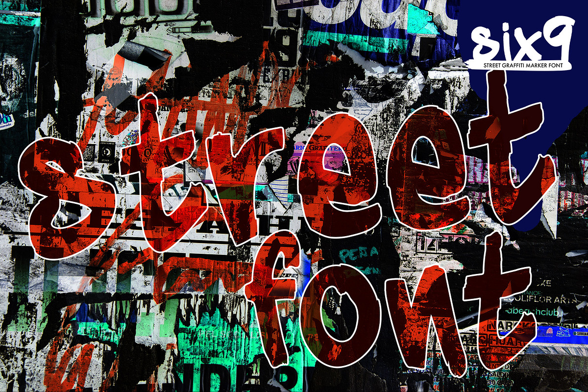 Six9 Graffiti Urban Tag Marker Font, a Font by Kohl + Cole (Photo 6 of 9)