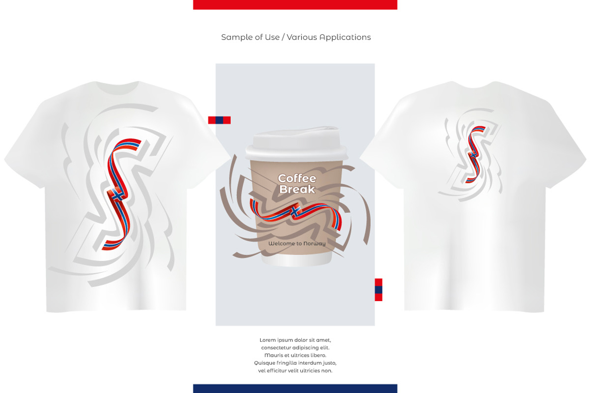 Norway flag ribbon vector, a Templates & Theme by Simbos (Photo 7 of 9)