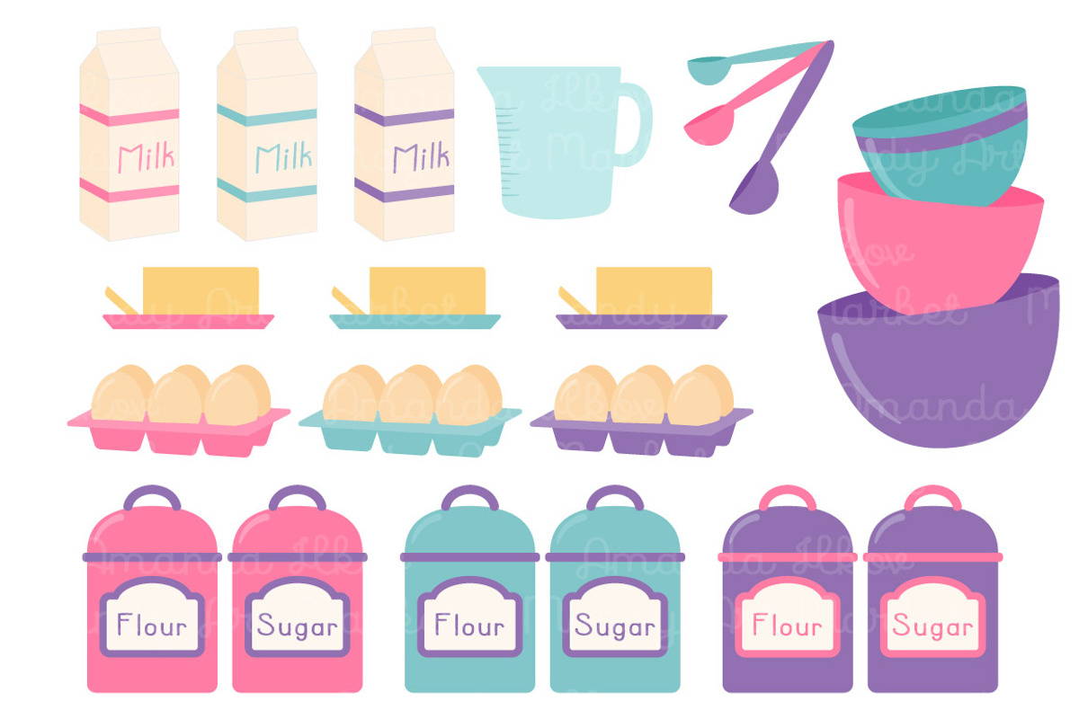 Baking In the Kitchen Clip Art, an Illustration by Amanda Ilkov (Photo 4 of 4)