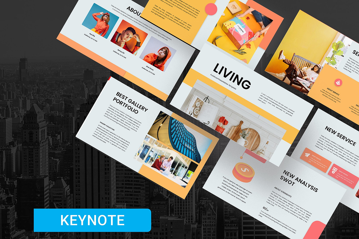 Living – Furniture Keynote Template, a Presentation Template by kreatifreya (Photo 1 of 5)