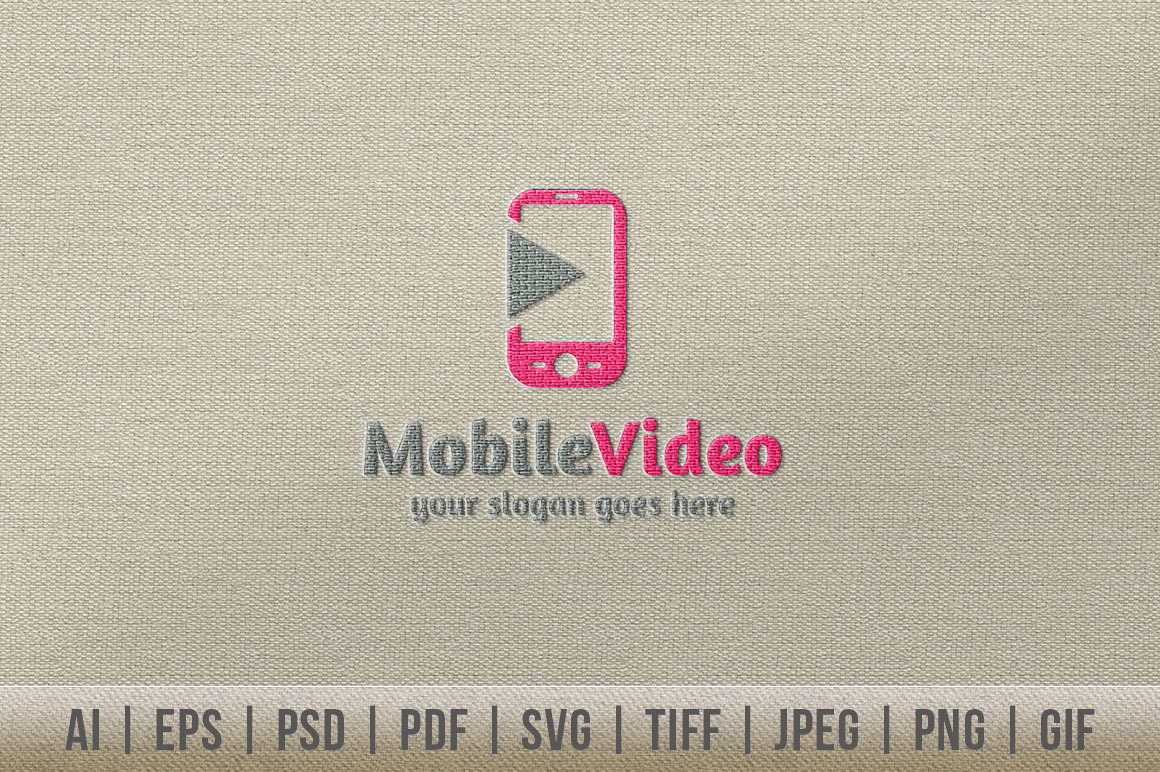Mobile Video Logo by Dotnpix  Creative Market