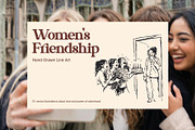 Women's Friendship: Vector Line Art, a Person Illustration by divanovskaya_nv (Thumbnail 15 of 15)