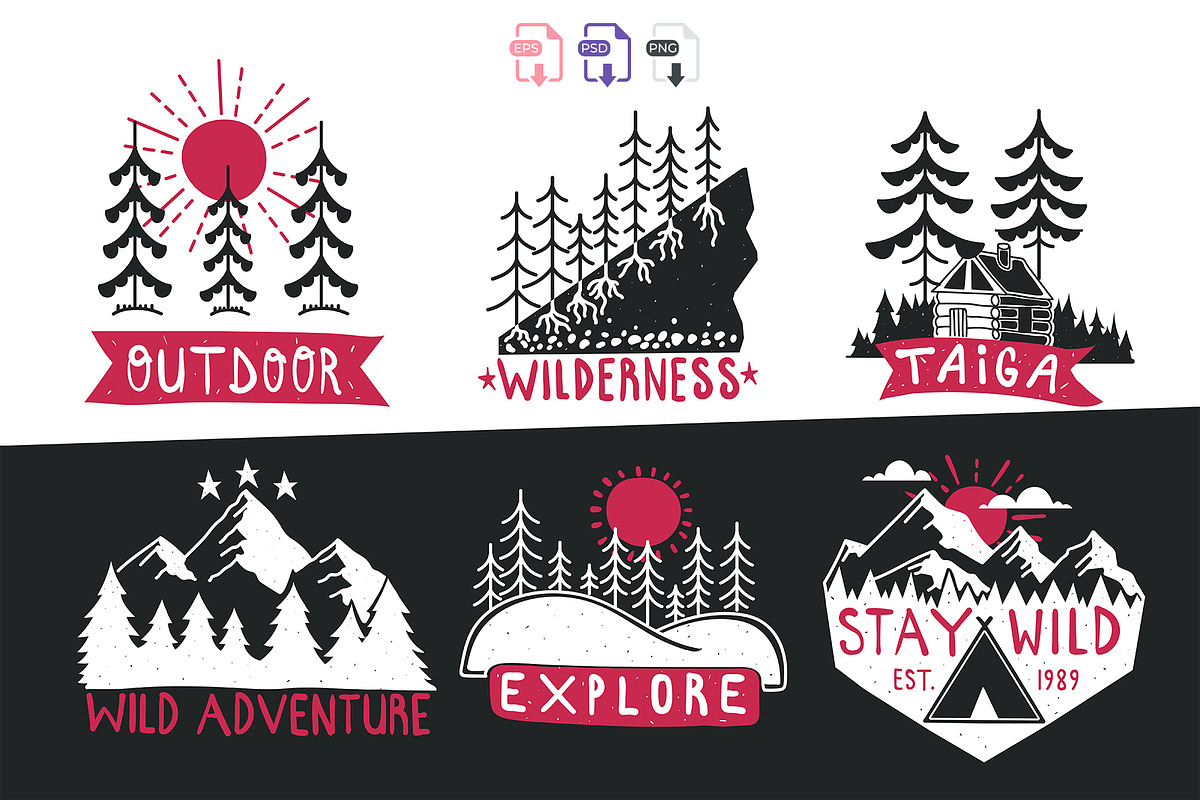 Outdoor Logo Badges, Part II, a Branding & Logo Template by 2dvillShop (Photo 3 of 9)