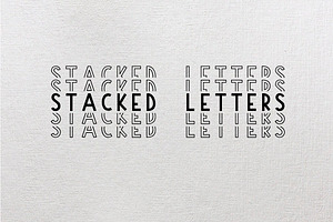 Stacked font