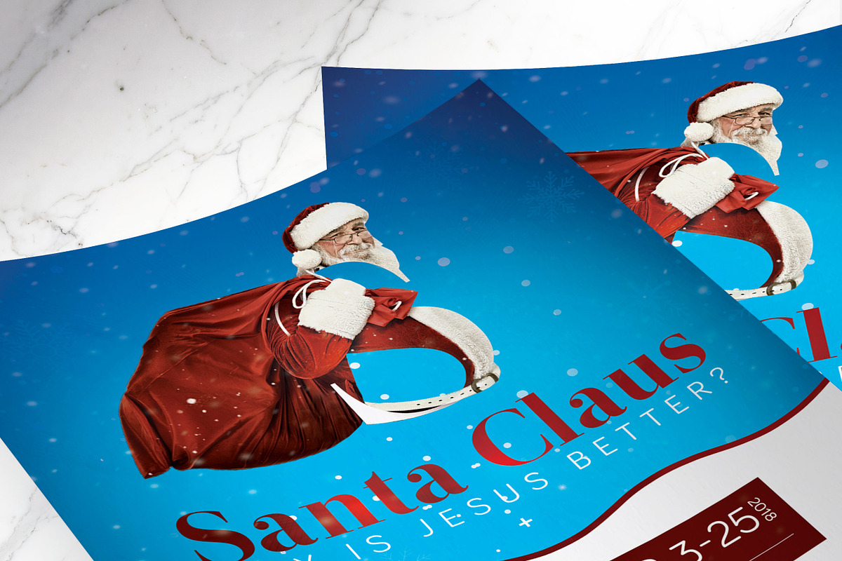 Santa Christmas Church Flyer PSD, a Flyer Template by Godserv Designs (Photo 6 of 9)