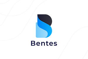 Gradient Initial B Letter Logo