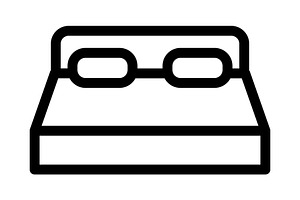 Bed icon, an Outline Icon by Sumberpangan