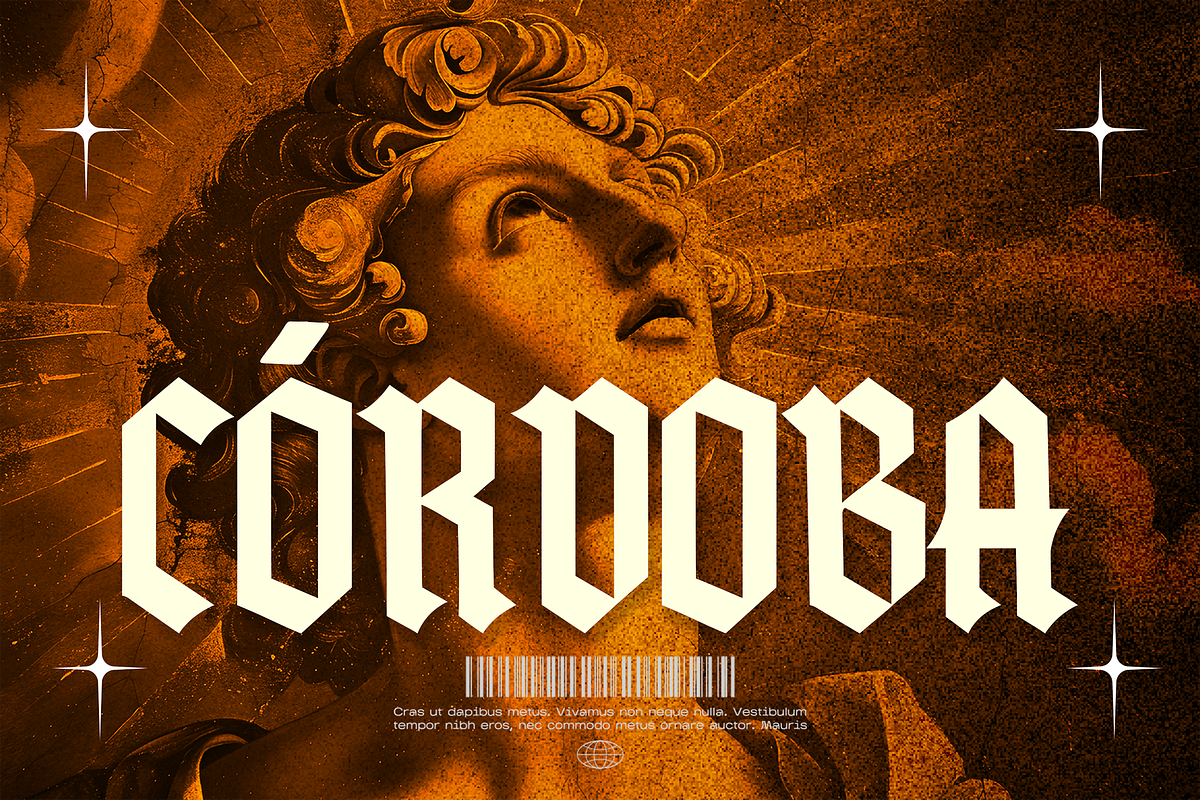 MALAGA Blackletter Typeface Font, a Blackletter Font by dansdesign (Photo 4 of 8)