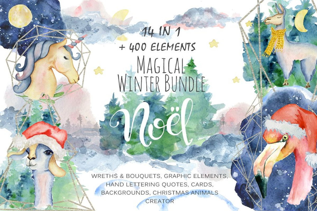 Watercolor animals BUNDLE, an Animal Illustration by Evgeniia
