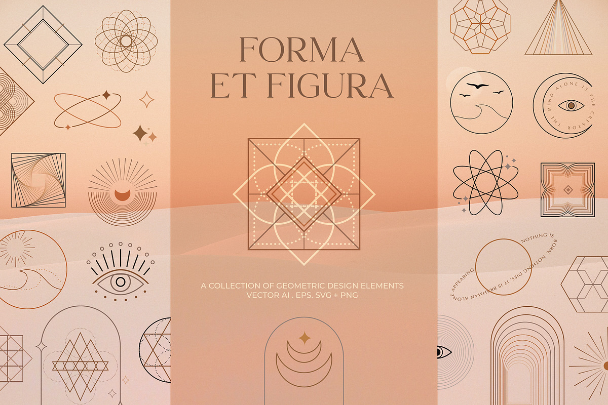 Forms, shapes vector logo elements, an Object Graphic by Olya Creative (Photo 1 of 16)