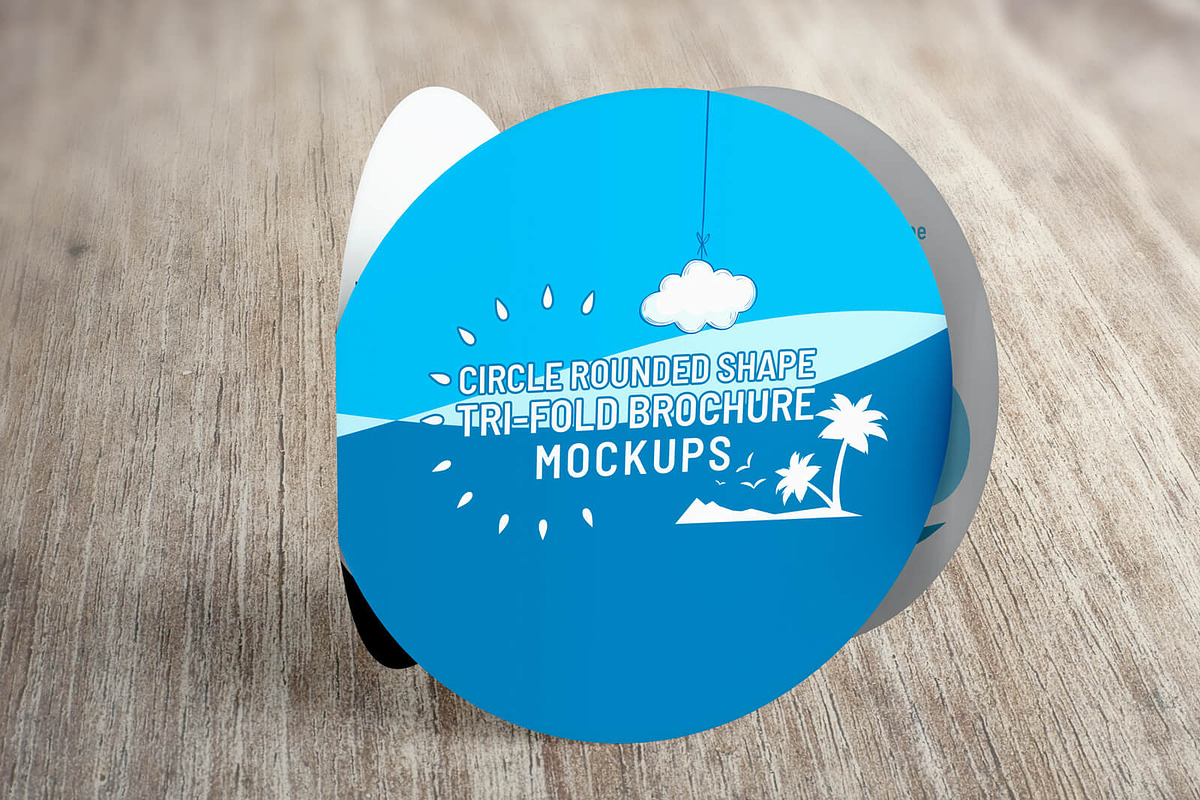 Circle Rounded Shape Brochure Mockup, a Mockup by Vectogravic Design