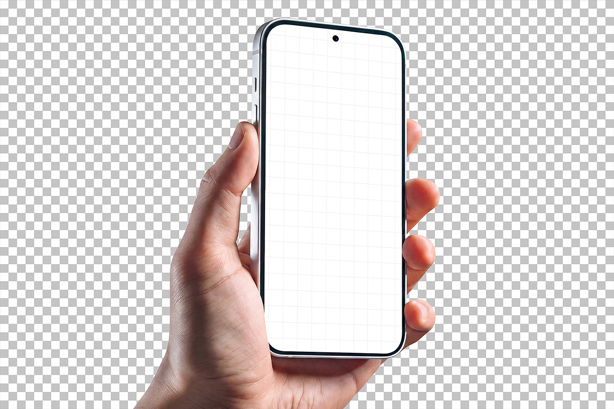 Hand Holding Smartphone Mockup PSD, an iPhone Mockup by graphypix (Photo 3 of 4)