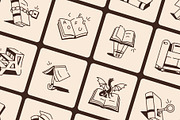Library Drawing Illustration Set, an Outline Icon by Vectors Market (Thumbnail 5 of 8)