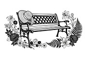 Vintage Park Bench Vector Bundle, an Illustration by jahid234 (Thumbnail 17 of 49)