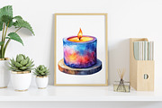 Watercolor Cozy Winter Spa Clipart, an Illustration by Canvas Craft (Thumbnail 4 of 6)