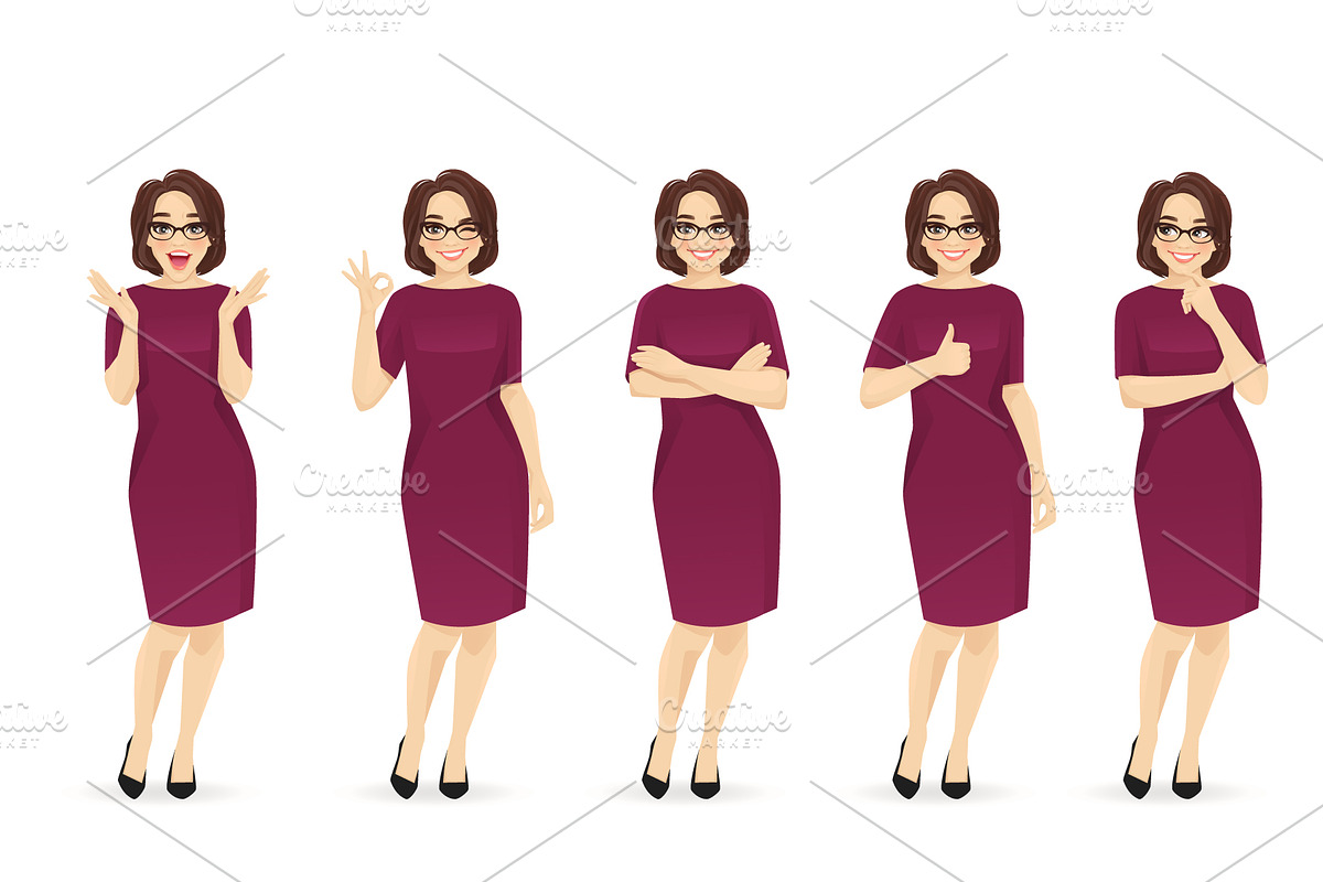 Business mature woman kit, a Technology Illustration by Volha Hlinskaya (Photo 5 of 9)