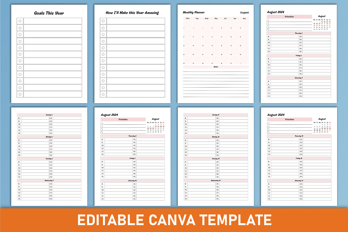 2024-2025 Academic Planner Canva, a Stationery Template by Mustafiz (Photo 3 of 5)