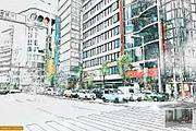 UrbaneXign - Mixed Watercolor Sketch, an Action Add-On by A R T M A R T (Thumbnail 6 of 11)
