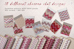 Ikat Seamless Pattern Collection.