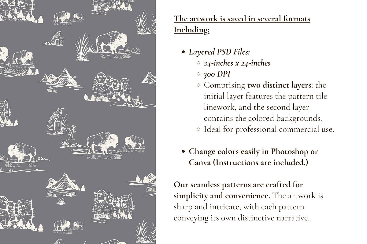 South Dakota Toile de Jouy Pattern, a Pattern Graphic by Hughes Studio (Photo 5 of 8)