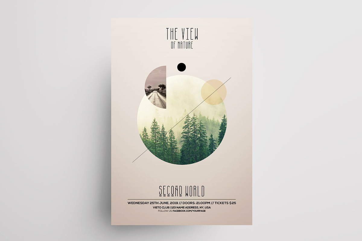 Event Abstract Art Flyer (PSD), a Flyer Template by PixelsDesign (Photo 2 of 2)