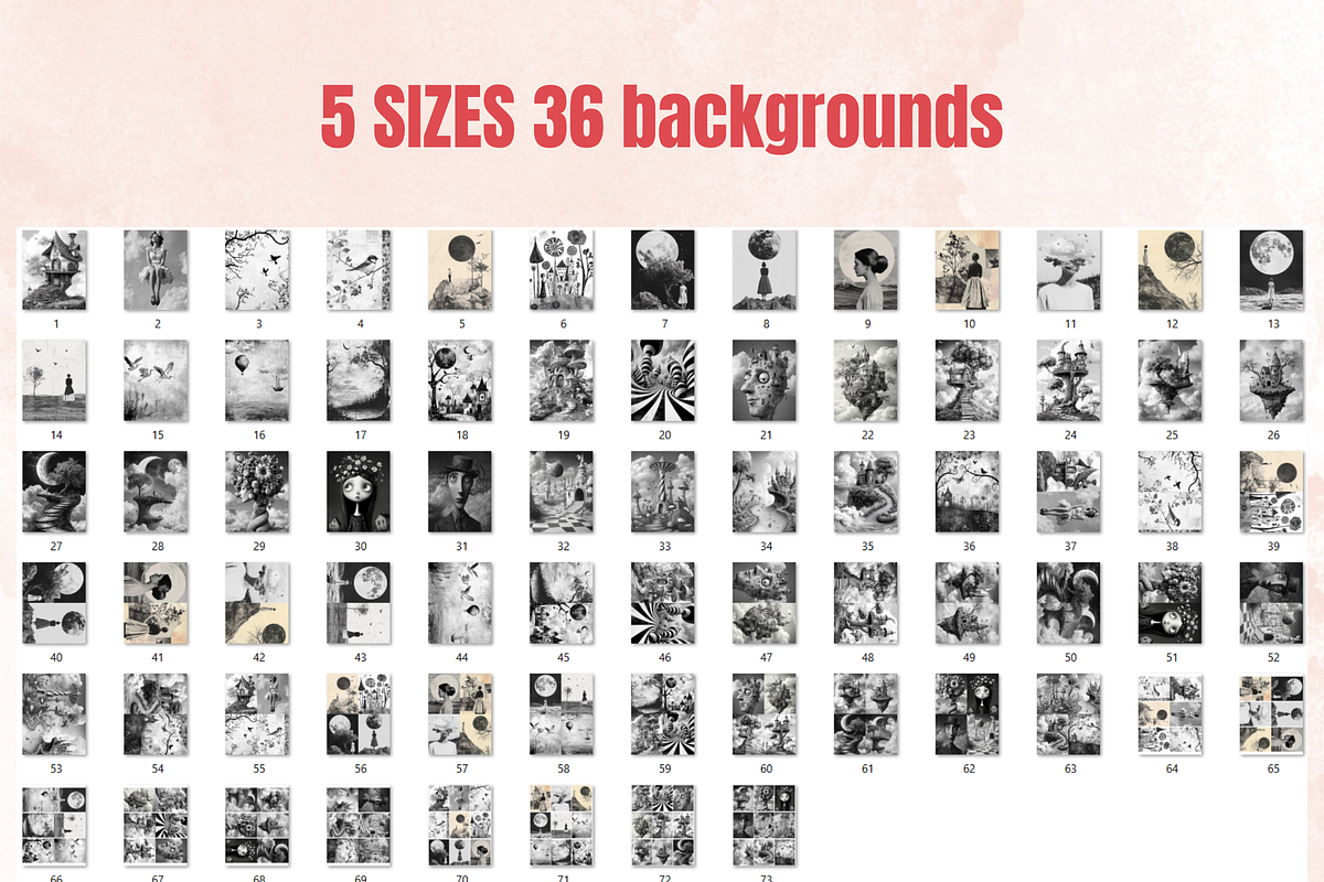 Whimsy Black White Collage Elements, an Object Graphic by GiraffeCreative (Photo 2 of 9)